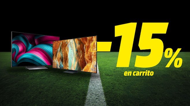 15% en una selección de TV desde 55" -15% en carrito -15% en una selección de TV