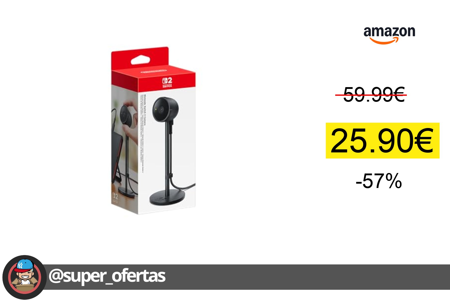 〽 Nintendo Switch 2 Cámara HD con