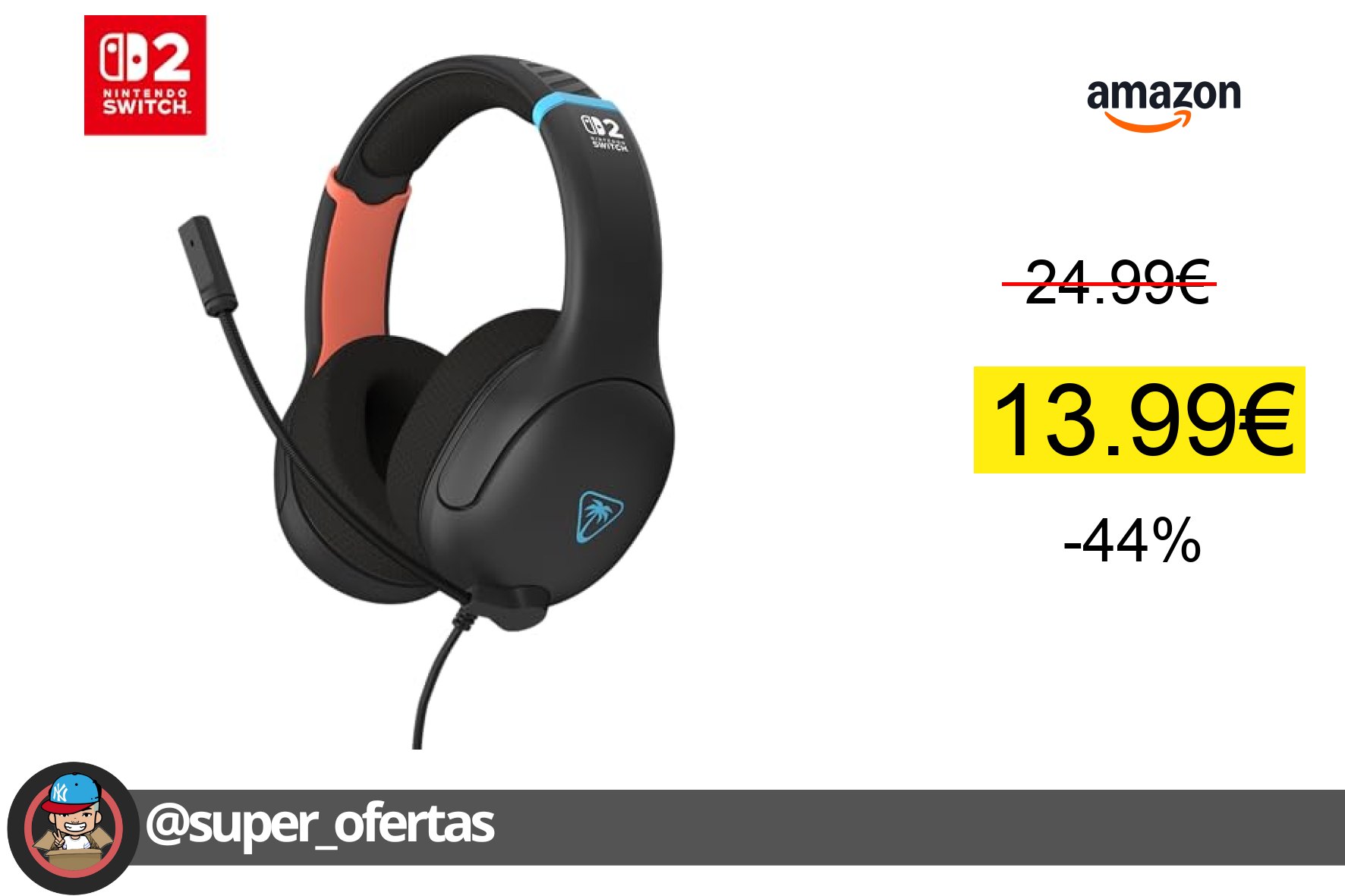 〽 Con licencia oficial de Nintendo, estos auriculares ligeros por 13,99€