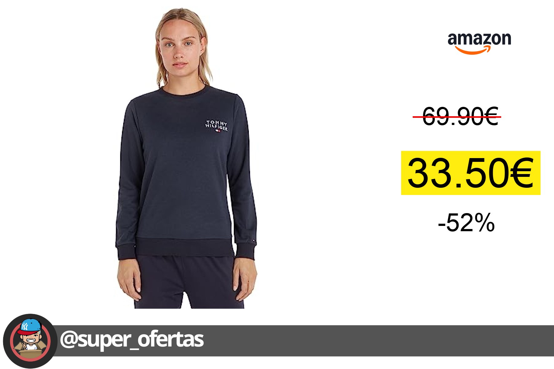〽 Sudadera Tommy Hilfiger por 33,50€ con -52% de descuento!