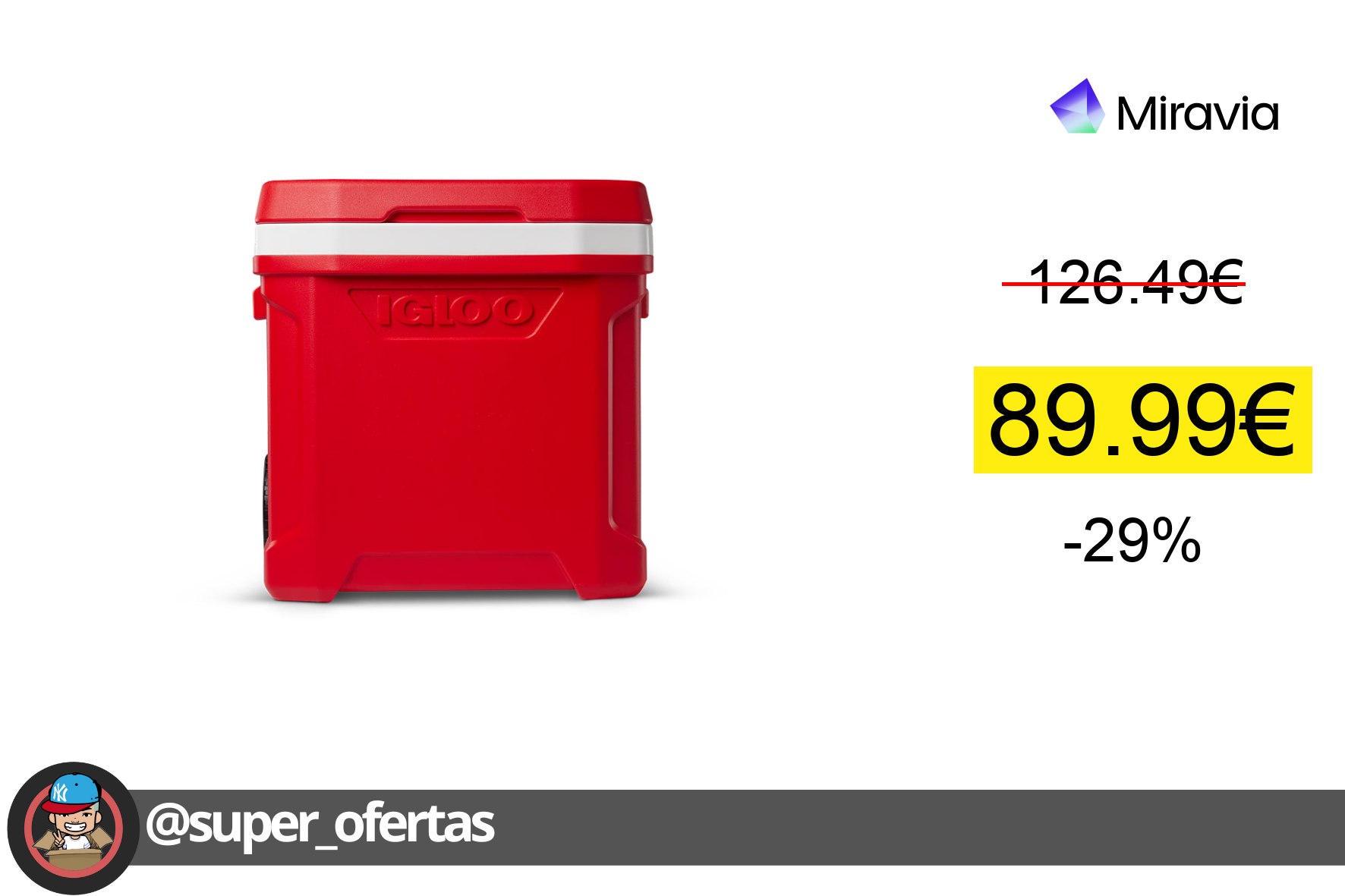 〽Nevera portátil Igloo Profile Roller 60