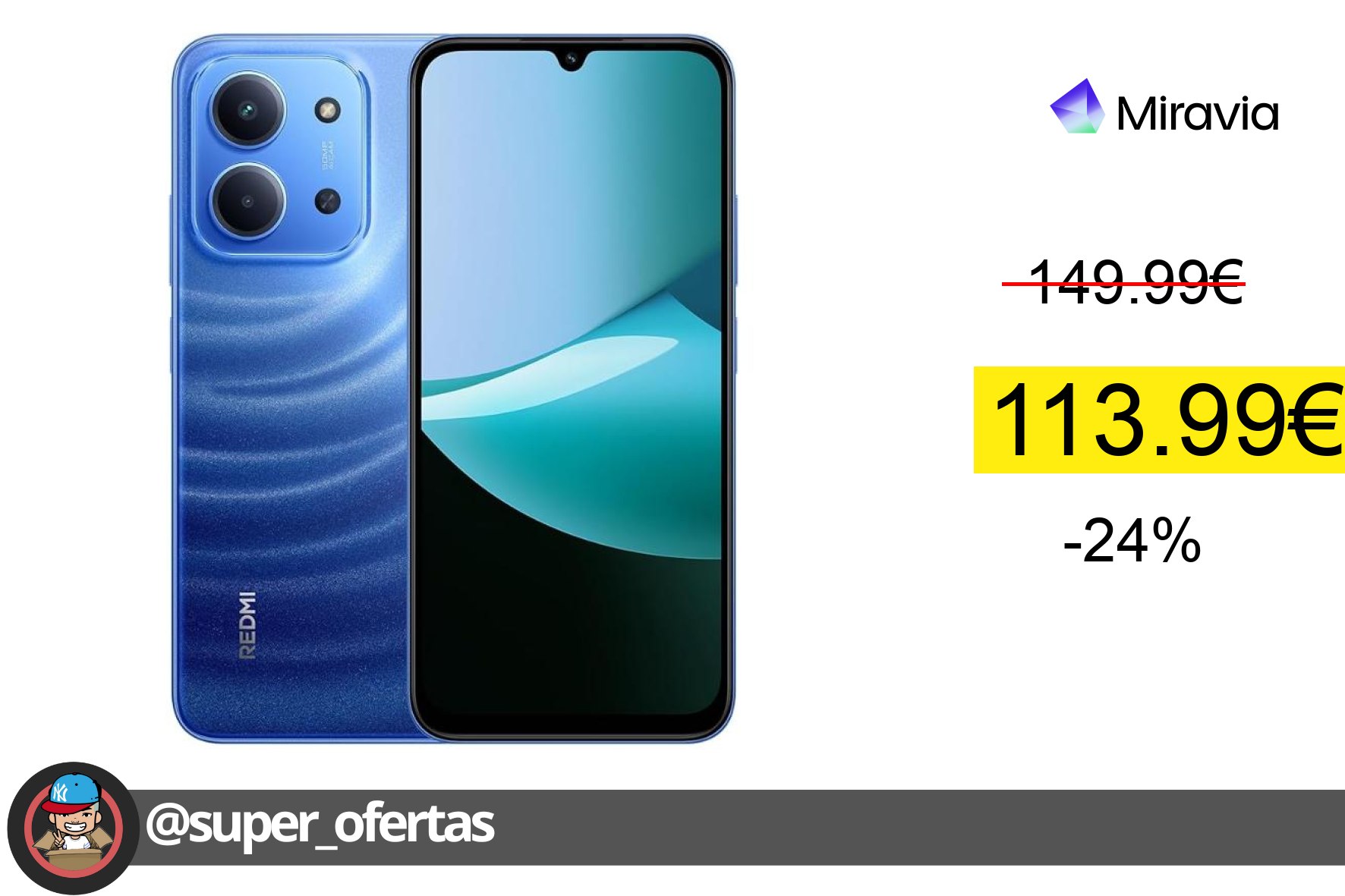 〽Xiaomi Redmi 15C Smartphone 4GB+128GB 4+256GB Pantalla de 6.9" batería de 6000mAh Carga ráp