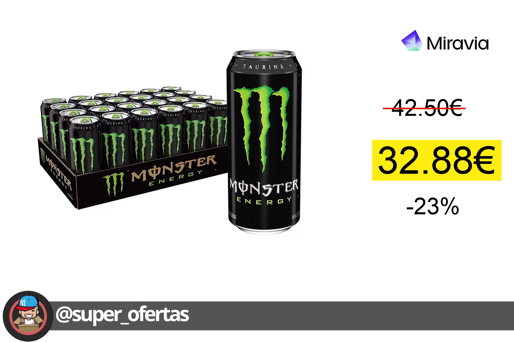 〽*MONSTER Ultra White Bebida energética sin azúcar,Mango Loco Bebida energética ,Original Be
