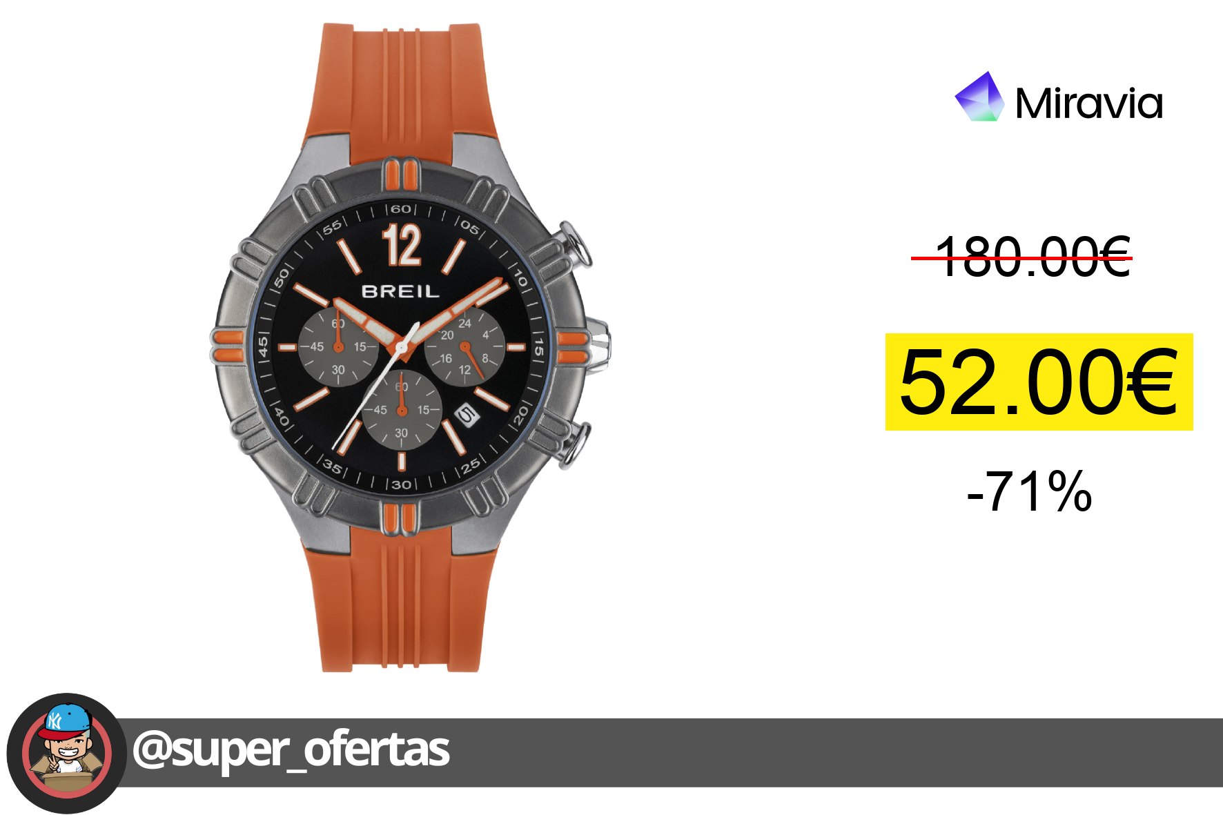 〽Reloj BREIL B RISE Deportividad y Detalles Refinados