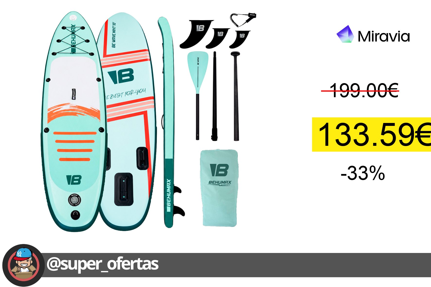 〽Tablas paddle surf behumax Mint 10- Sirocco 10