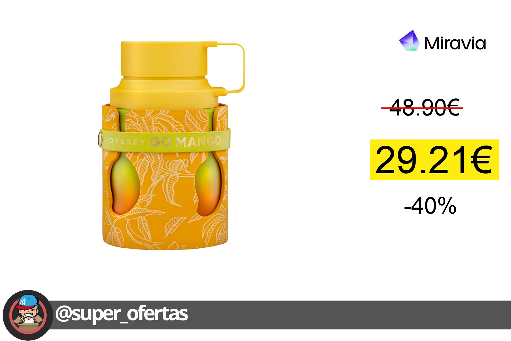 〽Armaf Odyssey Go Mango Eau de Parfum Unisex 100ml fragancia oriental frutal mango dulce exóti