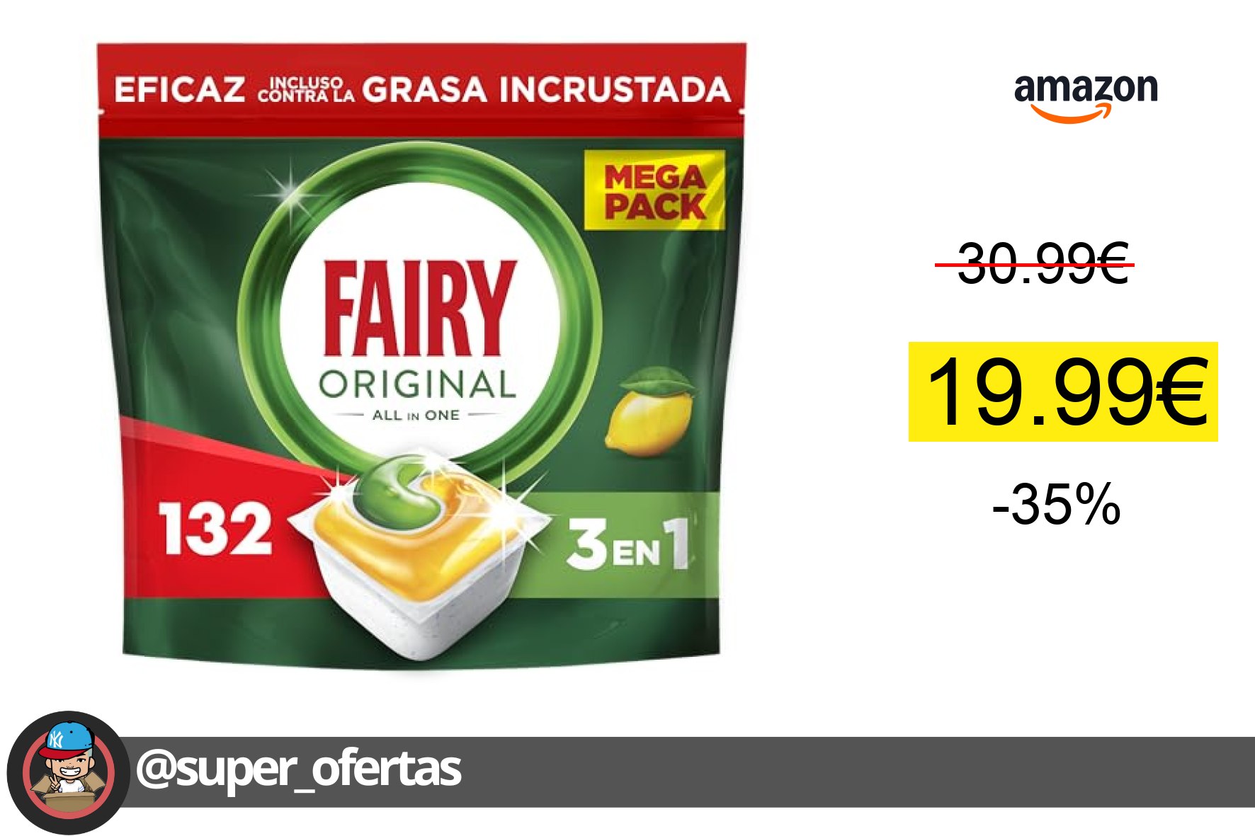 〽 Limpia con eficacia y frescura con las cápsulas Fairy Original