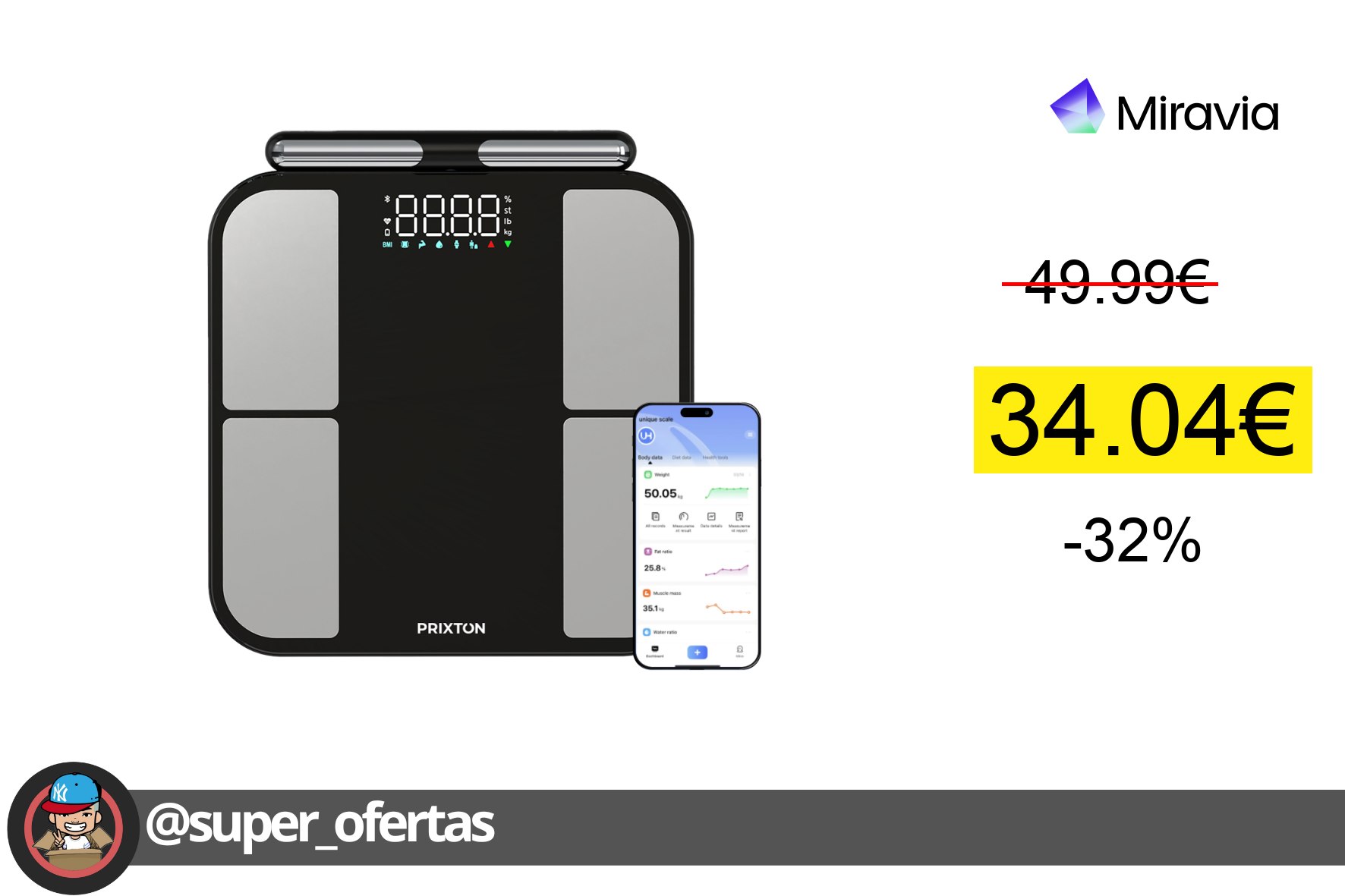 〽 Descubre la báscula de baño BC400 y ahorra 15,95€!