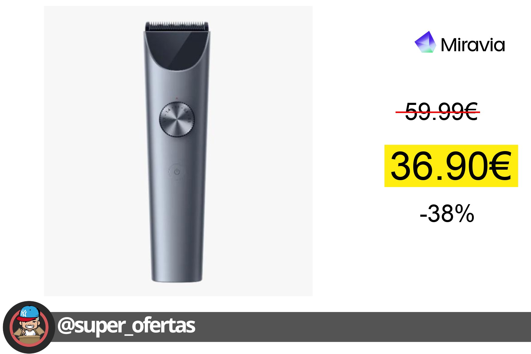 〽 Recortador de cabello Xiaomi Hair Clipper 2 por 36,90€