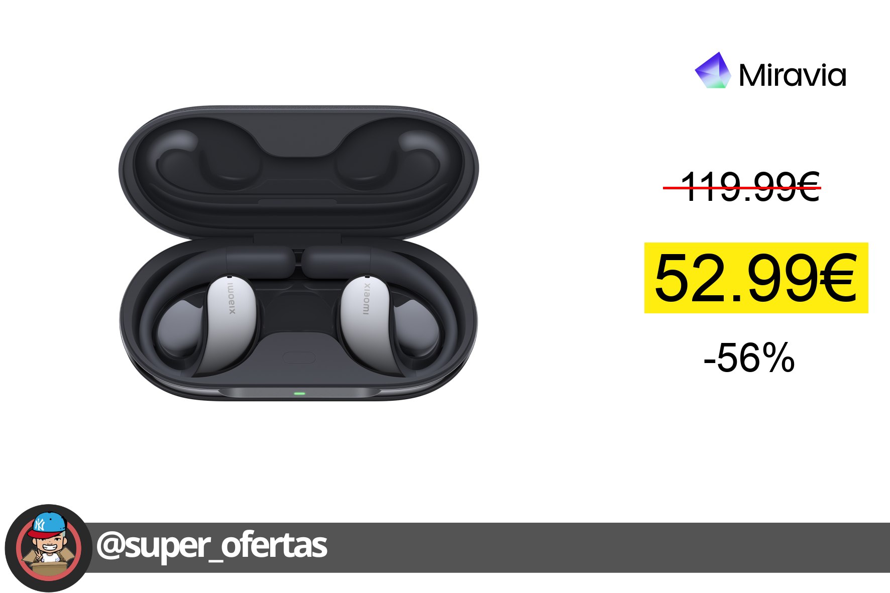 〽 Xiaomi OpenWear Stereo por 52,99€! ¡Ahorras 67,00€ con -56% de descuento!