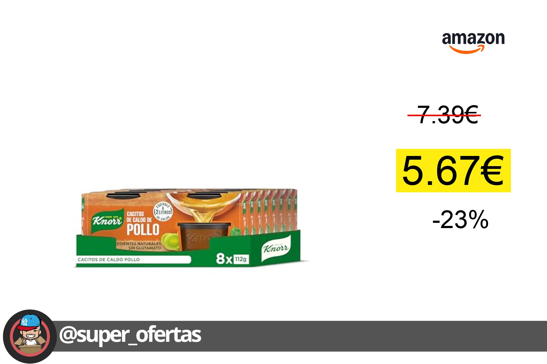 〽 Cacitos de caldo pollo de Knorr por 5,67€!