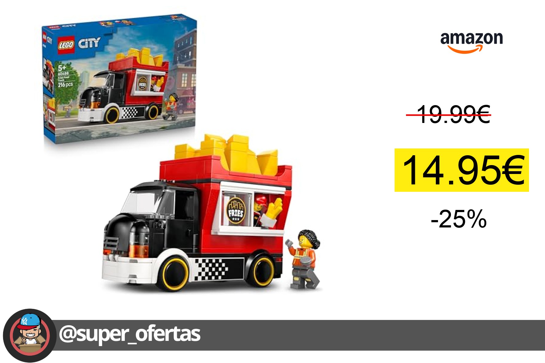 〽 Construye aventuras con el LEGO City Camión de Patatas Fritas de Juguete! ¡Descubre la e