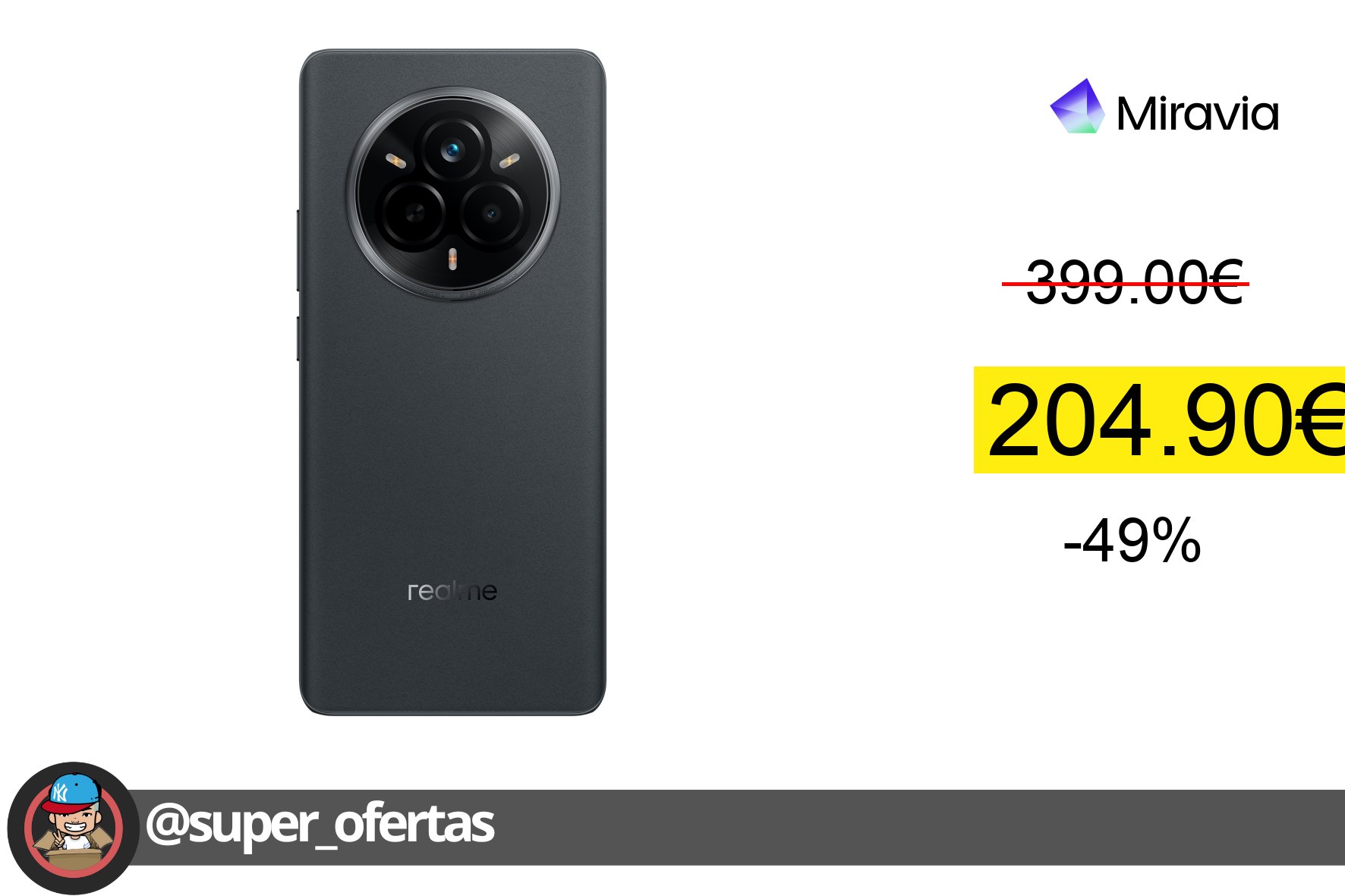 〽 Consigue el teléfono realme 14 Pro por solo 204,90€ con un brutal -49% de descuento. ¡