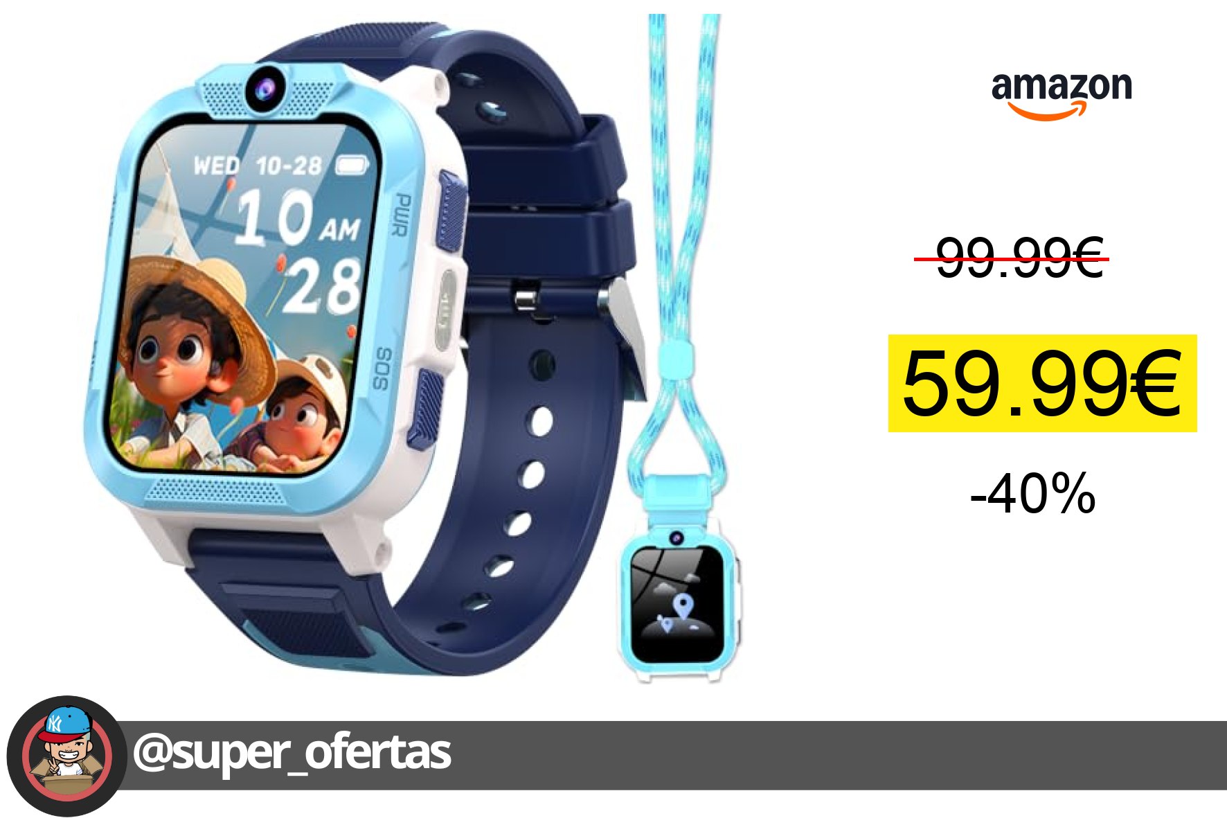 〽 Reloj inteligente niños 59,99€
