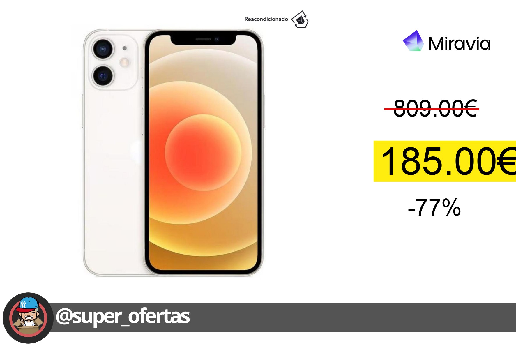 〽 Compra el Apple iPhone 12 mini Reacondicionado por 185,00€