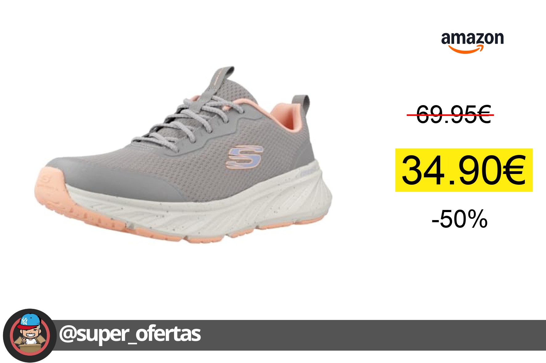 〽 Compra estos tenis Skechers Edgeride Smooth Journey por 34,90€ y ahorra 35,05€! #