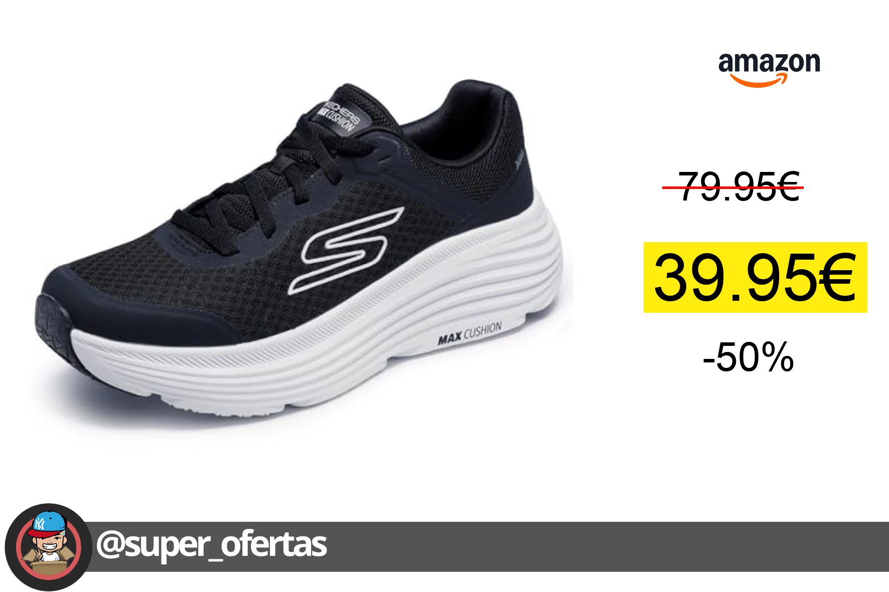 〽 Skechers MAX Cushioning Endeavour: 39,95€ con -50% de descuento. ¡Ahorra 40,00€!