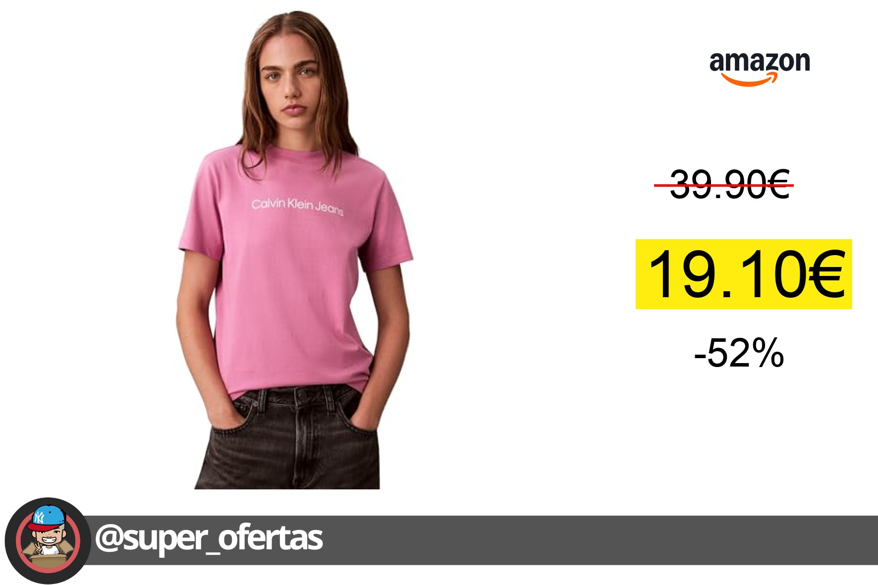 〽 Camiseta de Calvin Klein 19,10€ oferta descuento