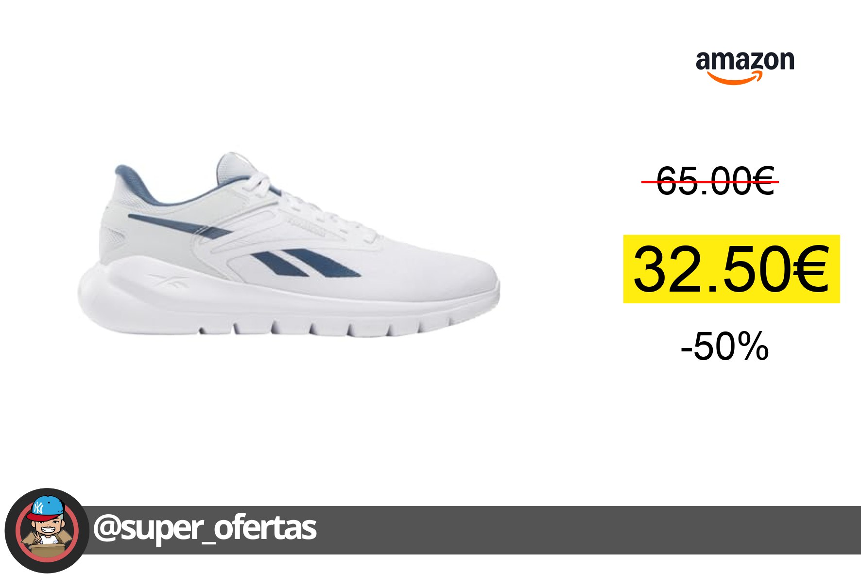〽 Zapatillas Reebok Split Flex por 32,50€ con -50% de descuento, ¡ahorra 32,50€!