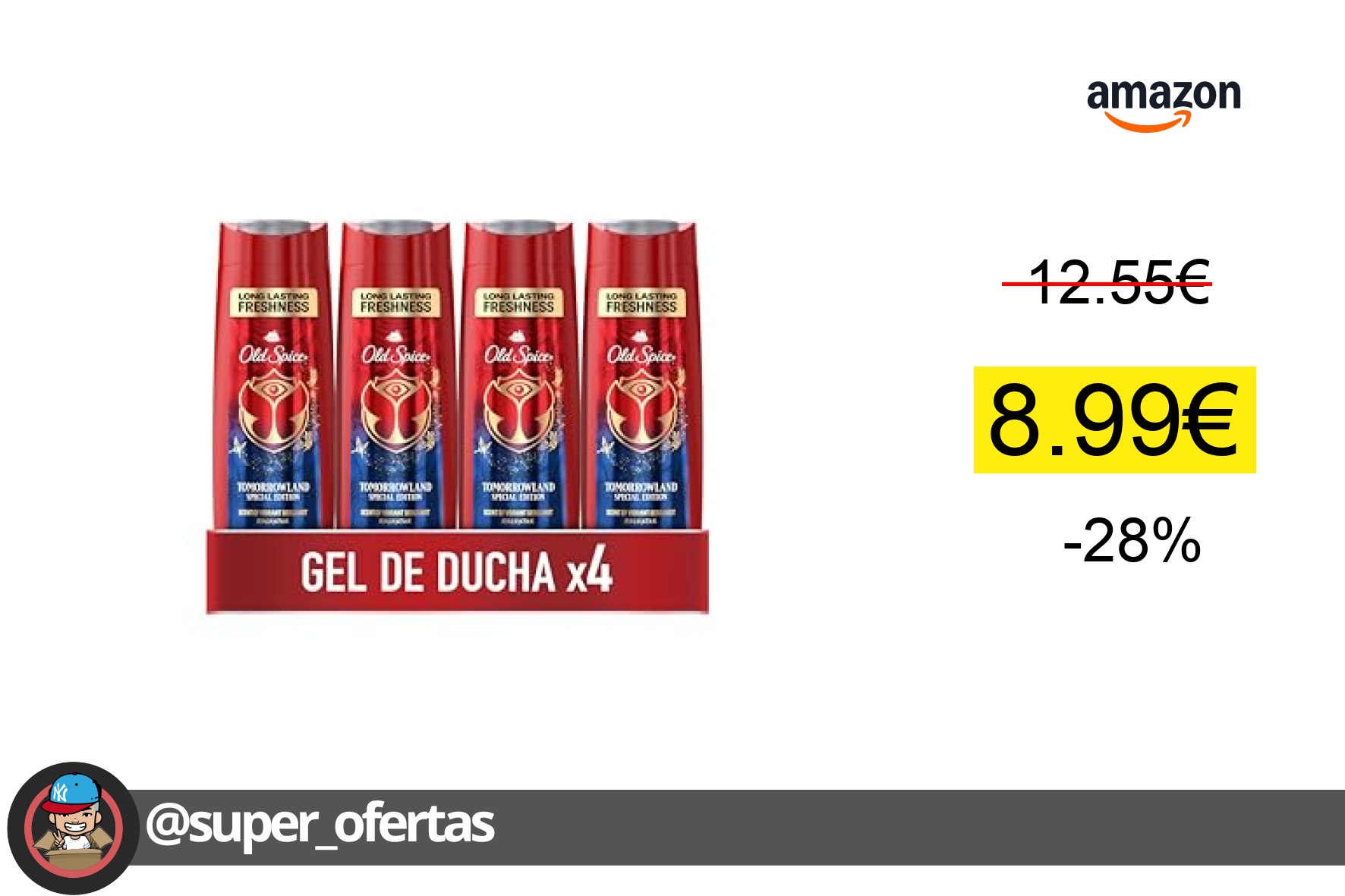 〽 Gel de ducha Old Spice Tomorrowland Edición Especial: 8,99€ con -28%% de