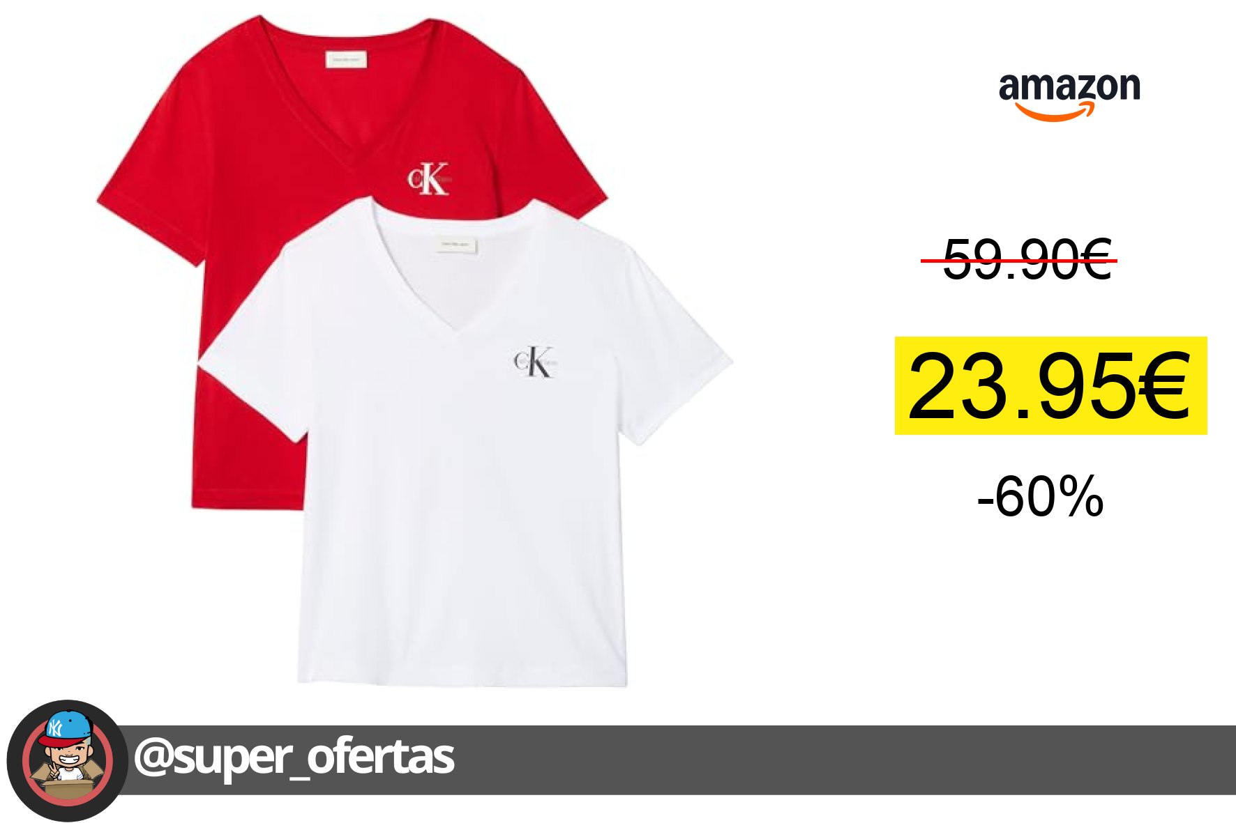〽 Camisetas de Calvin Klein 23,95€
