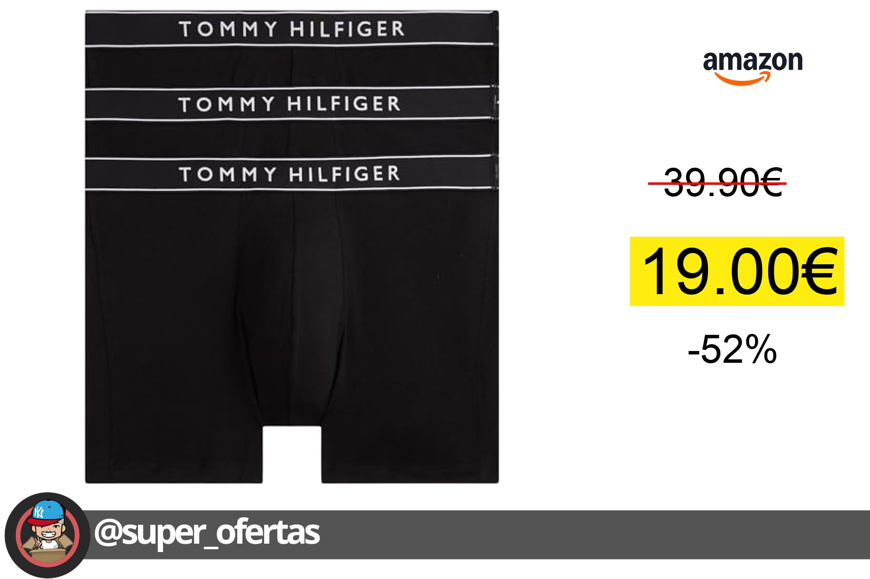 〽 Calzoncillos bóxer Tommy Hilfiger por 19,00€