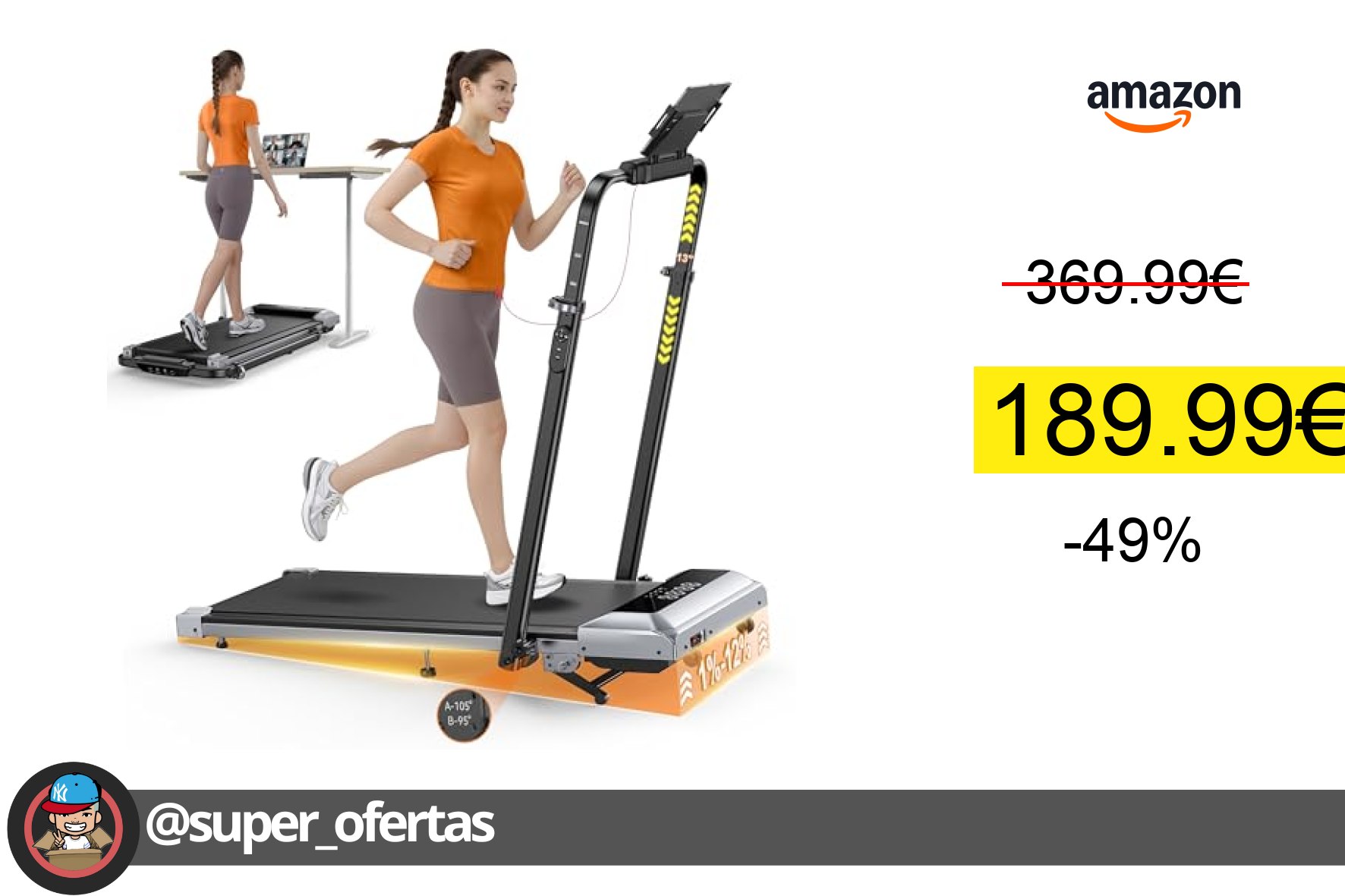〽 Cinta de correr plegable 6 en 1 189,99€