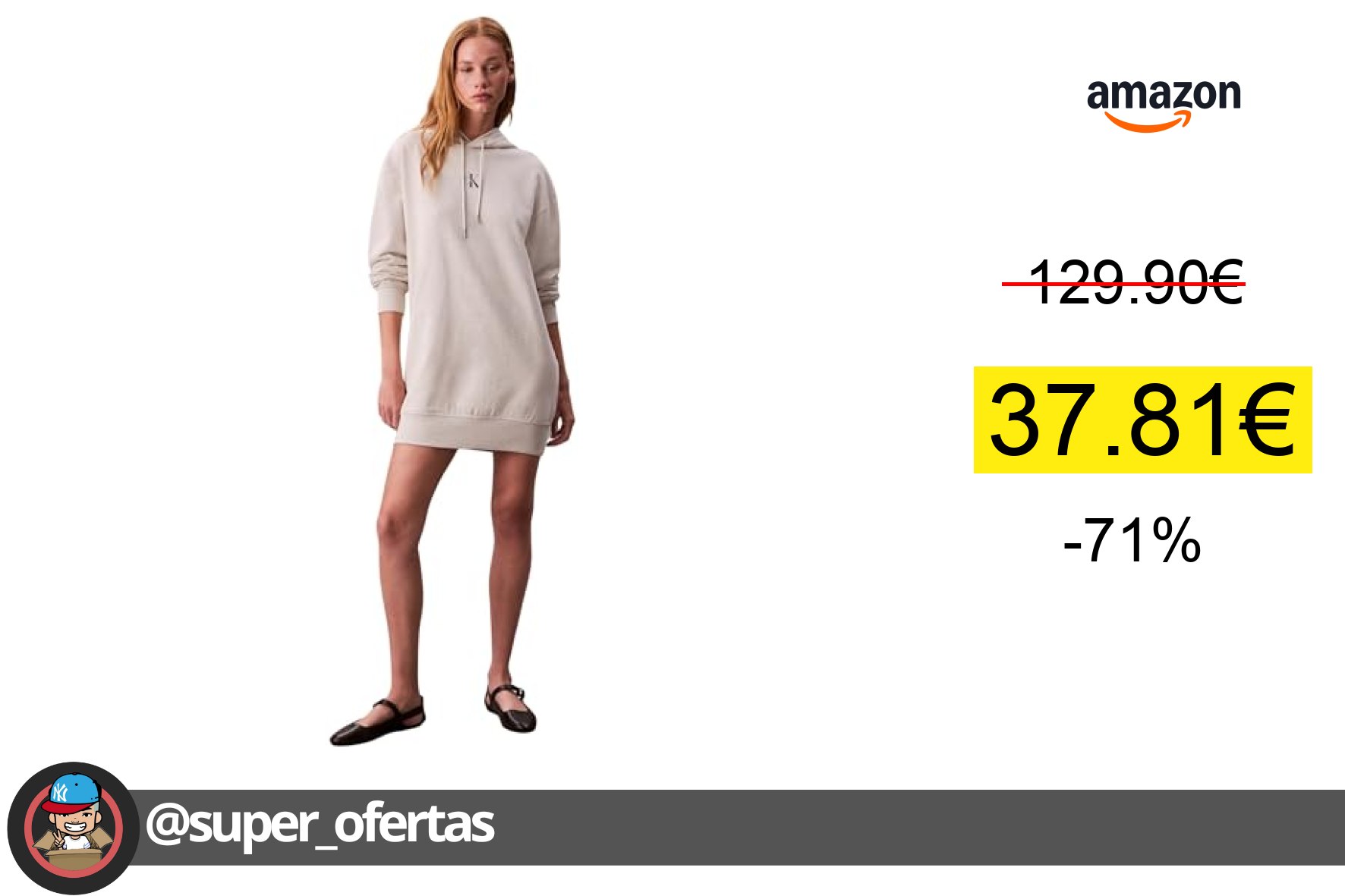 〽 Descubre el hoodie original de Calvin Klein por 37,81€!