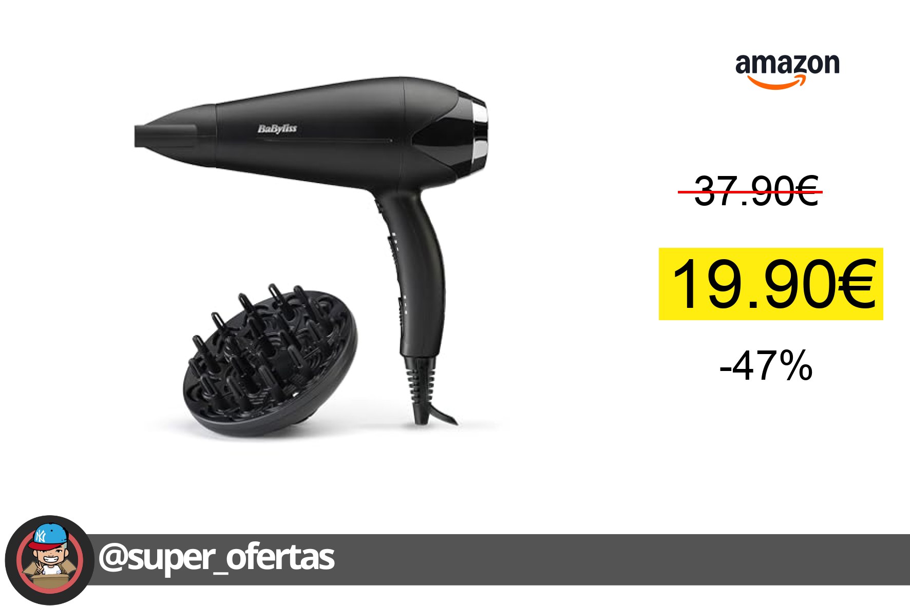 〽 El secador de alta potencia con tecnología iónica, solo 19,90€!