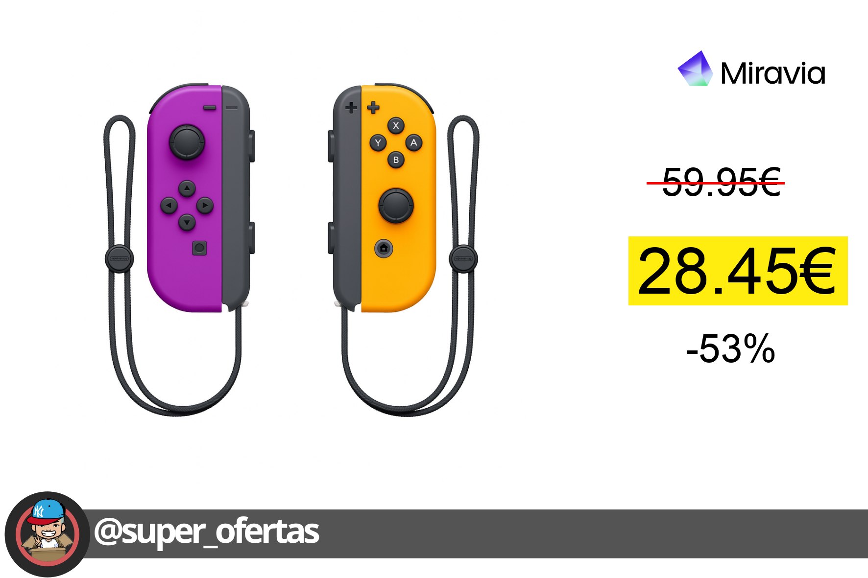 〽 Mandos Joy-Con compatibles con Nintendo Switch y Switch OLED 28,45€
