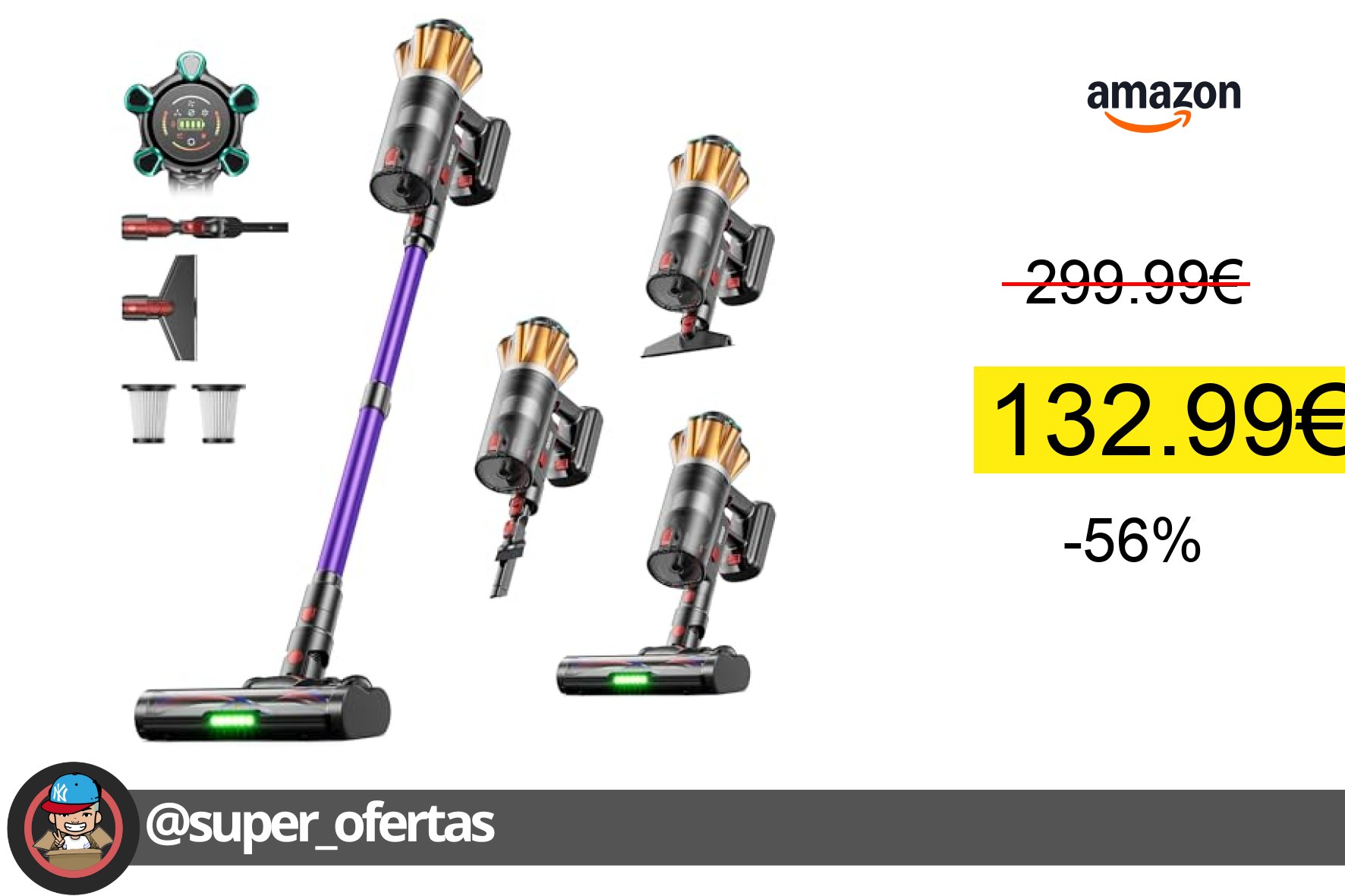 〽 Aspiradora sin cable FDUXUD 132,99€