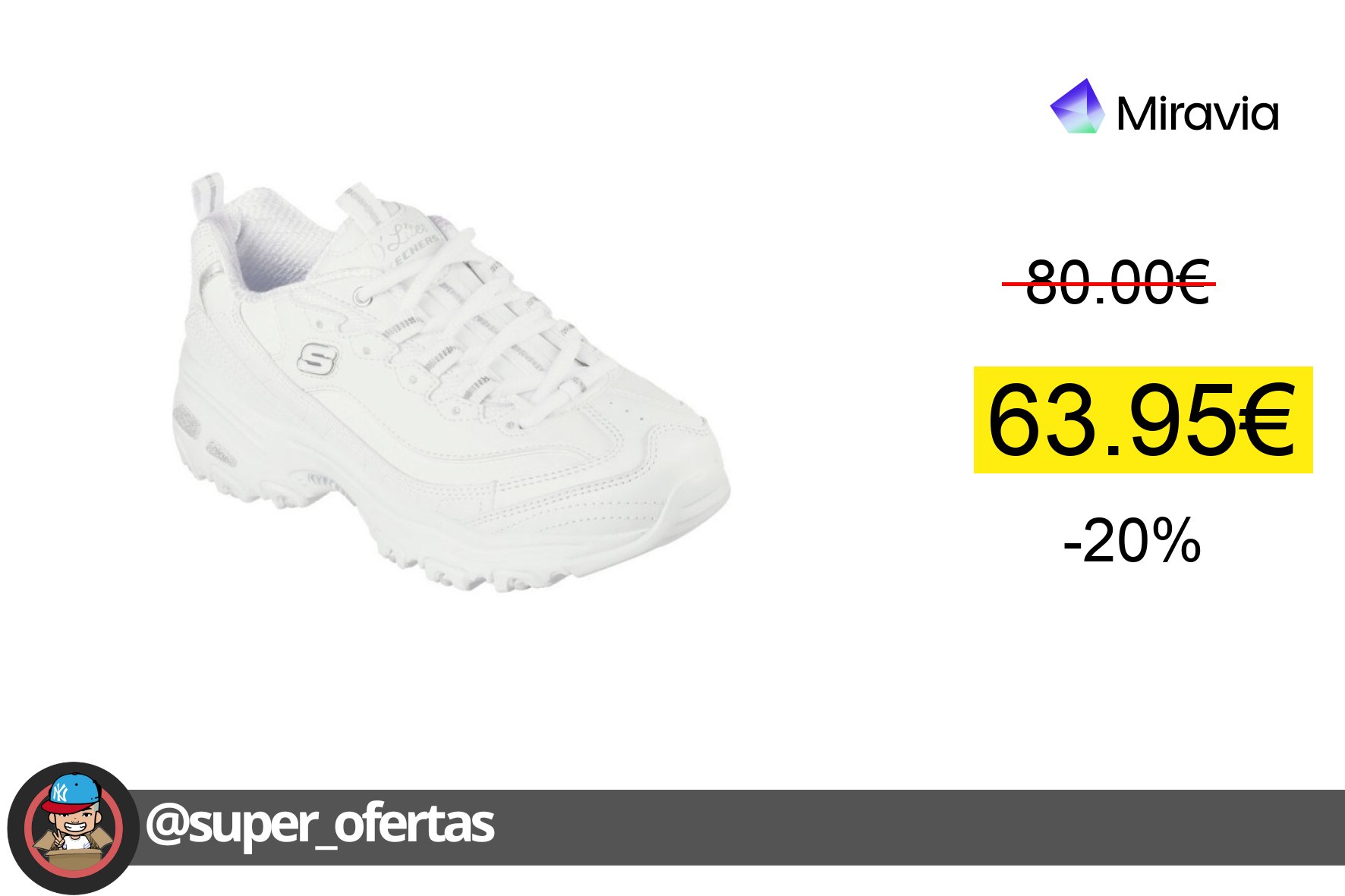 〽 Consigue Skechers 63,95€ (80,00€ - -20%%) - Envío gratis hasta {{fecha_fin}}!