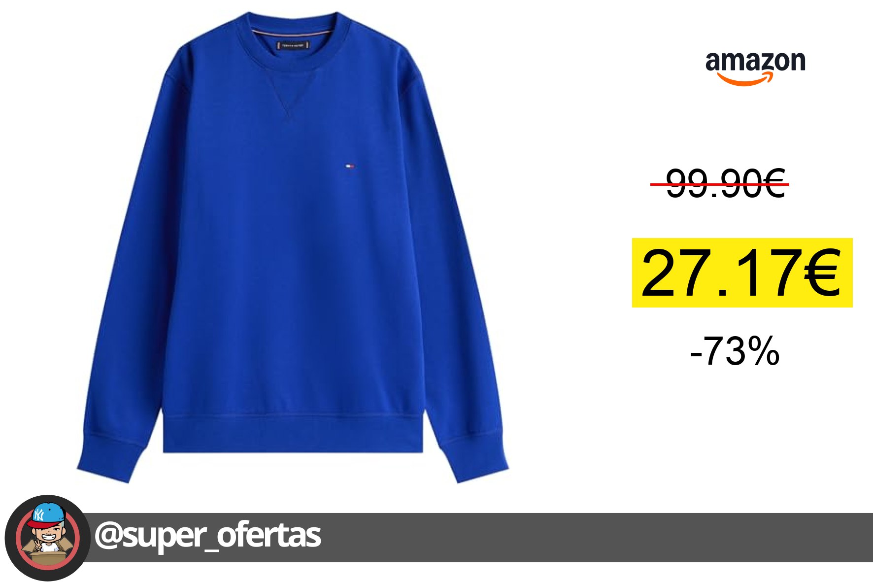 〽 Sudadera Tommy Hilfiger Hombre 27,17€