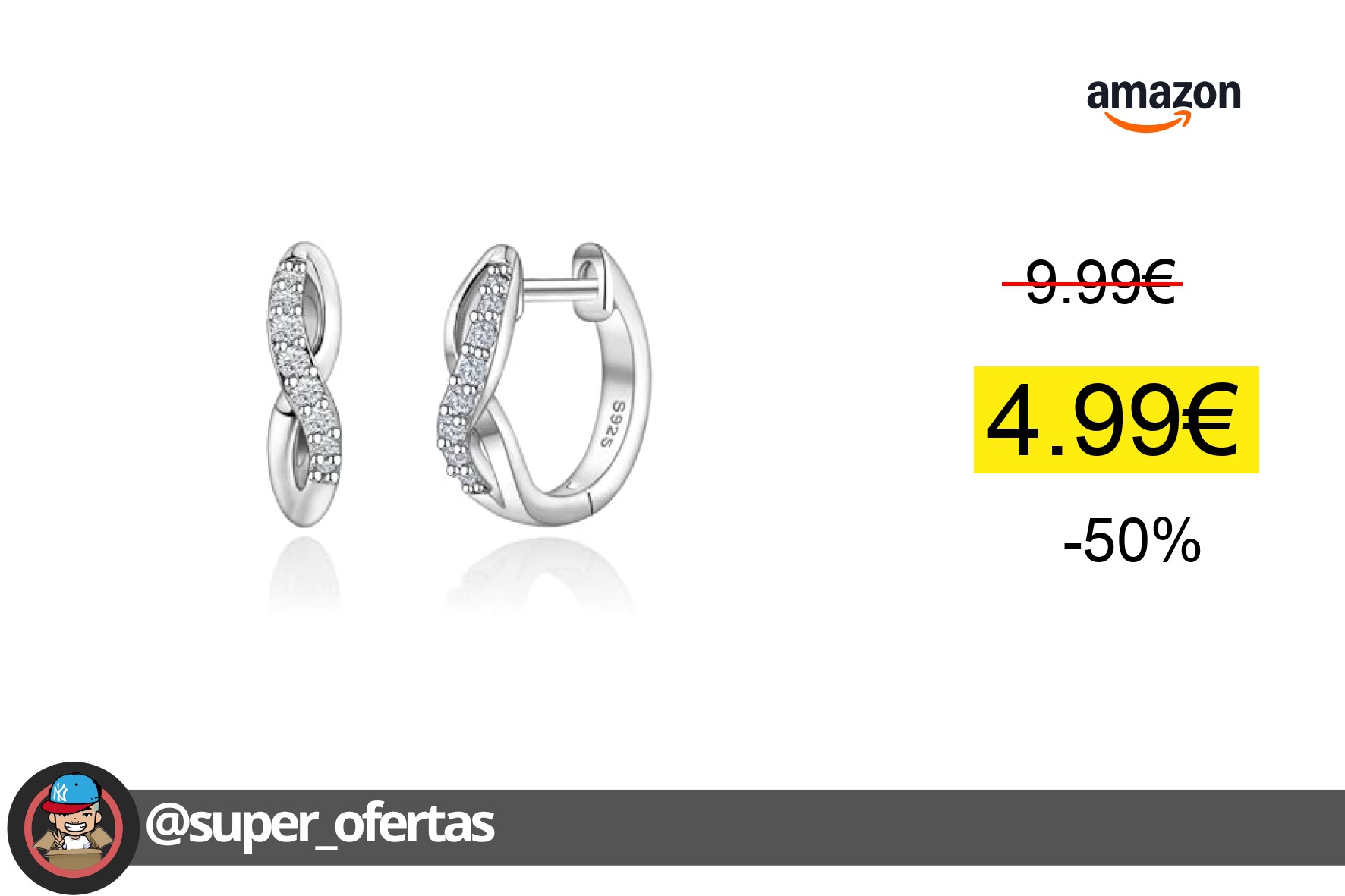 〽 Pendientes de plata de ley 4,99€